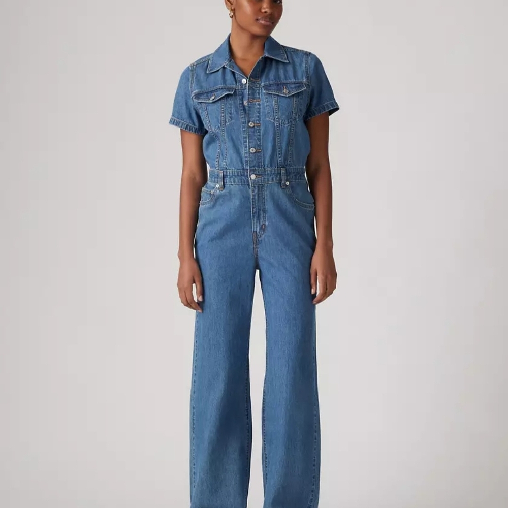 Levi's Women's Classic Blue Denim Overalls